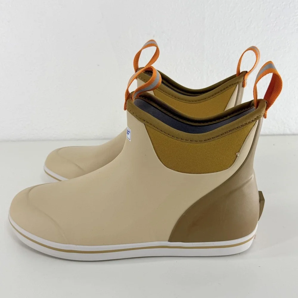 Xtratuf Ankle Deck Boots Mens Size 11 Beige Waterproof Slip Resistant Rain